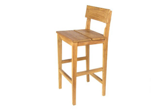  Fonteyn | Barkruk Bongo | Teak met Rugleuning 751316-31